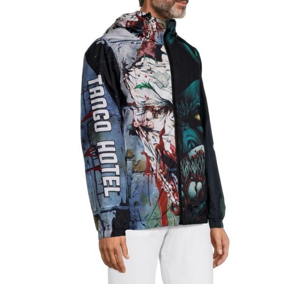 EUC Tango Hotel Windbreaker Jacket Size M Men's Retail $98 DC Batman Good Evil - Picture 3 of 12